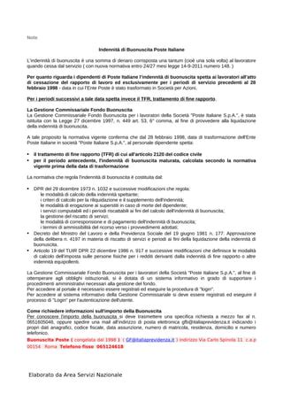 buonuscitaposte|Normativa .